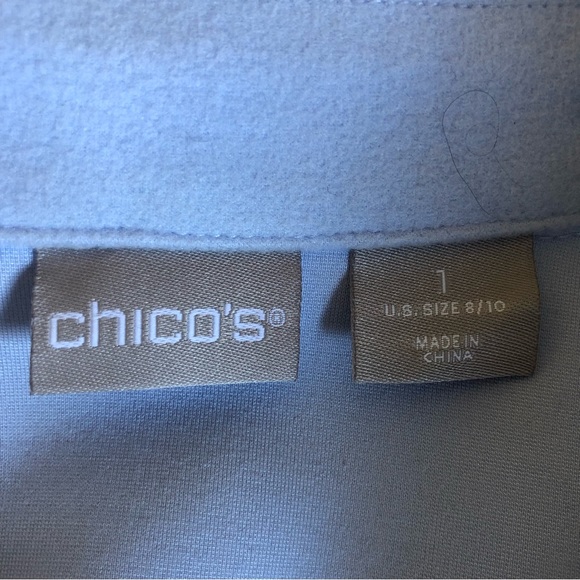 Chico’s Powder Blue Coat Size M - Picture 8 of 11